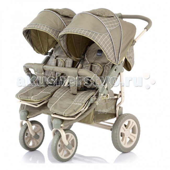 Baby Care Коляска для двойни Cruze DuoКоляска для двойни Cruze Duo Baby Care Коляска для двойни Cruze DuoКоляска для двойни Cruze DuoКоляска Baby Care Cruze Duo представляет собой прогулочную коляску для двух малышей. Особенности: Регулируемая подножка обеспечит дополнительный комфорт. Маленькие пассажиры могут сидеть рядом друг с другом. Спинка с плавно регулируемым наклоном. Пять положений наклона спинки вплоть до лежачего. Облегченная алюминиевая рама. Большие полиуритановые колеса обеспечивают повышенную проходимость. Плавающие передние колеса с фиксацией. Теплый чехол на ноги. Съемный мягкий бампер. 5-точечные ремни безопасности. Большая корзина для покупок. Легко и компактно складывается. Большой капюшон с окошком опускается до бампера. Удобно для транспортировки и хранения. Коляска комплектуется: чехлом на ноги, дождевиком Размеры: Диаметр 2-х передних колес: 22 см Диаметр 2-х задних колес: 29 см Ширина колесной базы спереди: 40 см Ширина колесной базы сзади: 80 см Длина колесной базы: 75 см Длина спального места: 78 см Ширина сидения: 32 см Длина сидения: 30 см Вес: 17,05 кг Вес с упаковкой: 18,96 кг Рекомендована от 6 месяцев до 4 лет (18 кг.).<br>