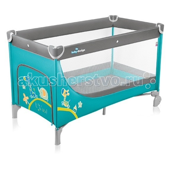 Манеж Baby Design SimpleSimple Манеж Baby Design SimpleSimpleПрактичная туристическая кроватка и манеж Baby Design Simple – два в одном. Один уровень положения матрасика Колесики, облегчающие перемещение и транспортировку (с возможностью блокировки) Простая система сложения и разложения манежа Безопасный, удобный механизм с фиксатором Большой лаз для малыша Большой мягкий матрасик с жесткой основой Веселая цветная расцветка В комплекте сумка для манежа Размер спального места 120х60 см. Вес 8.5 кг<br>