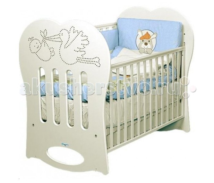 Детская кроватка Baby Italia Crystal (качалка)Crystal (качалка) Детская кроватка Baby Italia Crystal (качалка)Crystal (качалка)Детская кроватка Baby Italia Crystal создаст все условия для комфортного сна и отдыха вашему малышу. Изысканный дизайн воплощенный плавных линиях и спокойных пастельных тоннах цветового выбора создаст атмосферу тепла и уюта в вашем доме и детской. Безопасность малыша обеспечивается: во-первых, материалами основой из высокопрочного стойкого к износу бука, покрытие – нетоксичные безопасные для здоровья вашего малыша лакокрасочные составы, во-вторых, силиконовые накладки предохраняющие десны малыша от повреждений в период когда режутся зубки, наконец в-третьих, конструкция кроватки Baby Italia Crystal исключает застревание ручек и ножек малыша между рейками боковин. Выдвижной ящик подойдет для хранения постельного белья. А колесики которые можно установить на полозья помогут с легкостью перемещать кроватку по комнате. Особенности кроватки Baby Italia Crystal: Изготовлена из массива бука Покрытие — нетоксичный лак Одна боковина опускается, вторая — неподвижная Один уровень положения дна Выдвижной ящик Качалка Самоцентрирующиеся колесики, два из них оснащены системой стопоров Колеса имеют прорезиненное покрытие, не оставляют следов, не царапают пол Декор с кристаллами Swarovski Размер спального места (ДхШ): 125х65 см Размер кроватки (ДхШхВ): 136х81,5х112 см Материал: Бук<br>
