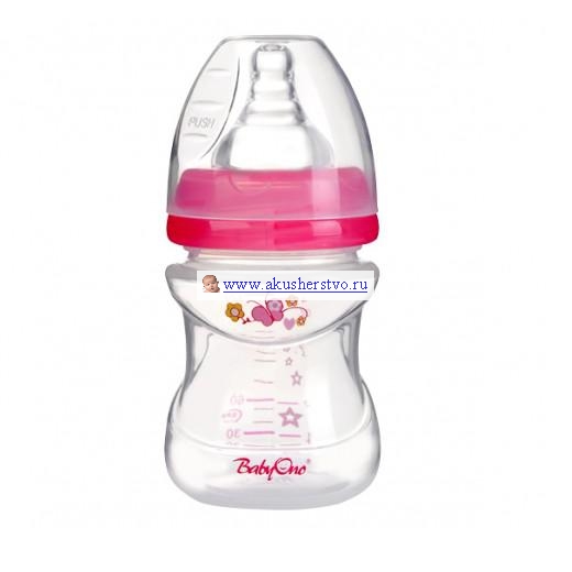 Бутылочка BabyOno антиколиковая с широким горлышком 120 млантиколиковая с широким горлышком 120 мл Бутылочка BabyOno антиколиковая с широким горлышком 120 млантиколиковая с широким горлышком 120 млБутылка антиколиковая с широким горлышком 120 мл BabyOno Антиколиковая: тройная антивакуумная система соски исключает образование вакуума в бутылке, защищая ребёнка от колик Практичная: благодаря профилированной форме бутылка удобно захватывается ладонью, облегчая кормление специально запроектированная форма колпачка облегчает его открывание разборчивая мерная шкала обеспечивает точное отмеривание жидкости уплотнительный диск заменяет бутылку в ёмкость для хранения пищи Безопасная: изделие не содержит бисфенола А, соответствует стандартам Евросоюза жёсткий производственный контроль обеспечивает высочайшее качество и безопасность изделия Естественно удлиняющаяся соска: благодаря специально запроектированной эластичной конструкции соска удлиняется при кормлении, имитируя материнскую грудь В комплекте: антиколиковая бутылка с широким горлышком 120 мл антиколиковая силиконовая соска - поток 1 (медленный) уплотнительный диск инструкция по обслуживанию<br>