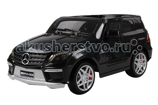 Электромобиль Barty Mersedes Benz ML63 AMG (двери открываются)Mersedes Benz ML63 AMG (двери открываются) Электромобиль Barty Mersedes Benz ML63 AMG (двери открываются)Mersedes Benz ML63 AMG (двери открываются)Внедорожник «ML 63 AMG» изготовлен по лицензии компании Mercedes-Benz, поэтому данная модель с её фирменными элементами отделки, хромированными вставками и отличной комфортной ездой соответствует реалистичности на 100%. В автомобиле предусмотрено одно посадочное место. Характеристики ML63 Mercedes-Benz AMG: Стильный дизайн, похож на джип марки Mercedes-Benz AMG Заводится с оригинального ключа Посадочных мест 1 (для детей от 3 до 8 лет) Двери открываются, как в настоящем авто. Есть кнопка фиксации для защиты от открытия во время езды В салоне предусмотрен разъём MP3 и акустическая система (отличная возможность насладиться музыкой при езде, сам плеер-MP3 не входит в комплект) Колёса резиновые со стальными шасси Мультимедийное рулевое колесо (удобный руль с музыкальными эффектами) Стекло лобового вида с эмуляцией дворников Фары светятся (с заднего и переднего вида) Зеркала для обозрения вида сзади Запуск двигателя с ключа зажигания, как в оригинальном авто (в комплекте 2 ключа) Материал автомобиля – противоударный пластик высокого качества Электромобиль имеет высококачественную покраску чёрного цвета с глянцевым покрытием кузова Помимо вышеперечисленных качеств, внедорожник «Mercedes ML 63 AMG» имеет следующие технические характеристики: Для безопасного движения ребёнка предусмотрены фиксирующие ремни на сидениях В комплект входит пульт д/у, которым родитель может контролировать передвижение электромобиля Эко кожаный чехол на сиденье. Мощность – 2 двигателя 30W каждый Два ведущих задних колеса 2 аккумулятора на 6V/7Аh (1.5-3 часа непрерывной езды) Зарядное устройство 220в Количество скоростей – две назад (3.5 км/ч и 6 км/ч) и две вперёд (3.5 км и 6 км/ч) Звуковое сопровождение Максимальная нагрузка 30 кг Размеры электромобиля: 124 х 65 х 51 см Вес: 20.5 кг В комплекте: аккумулятор, зарядное устройство, пульт дистанционного управления.<br>
