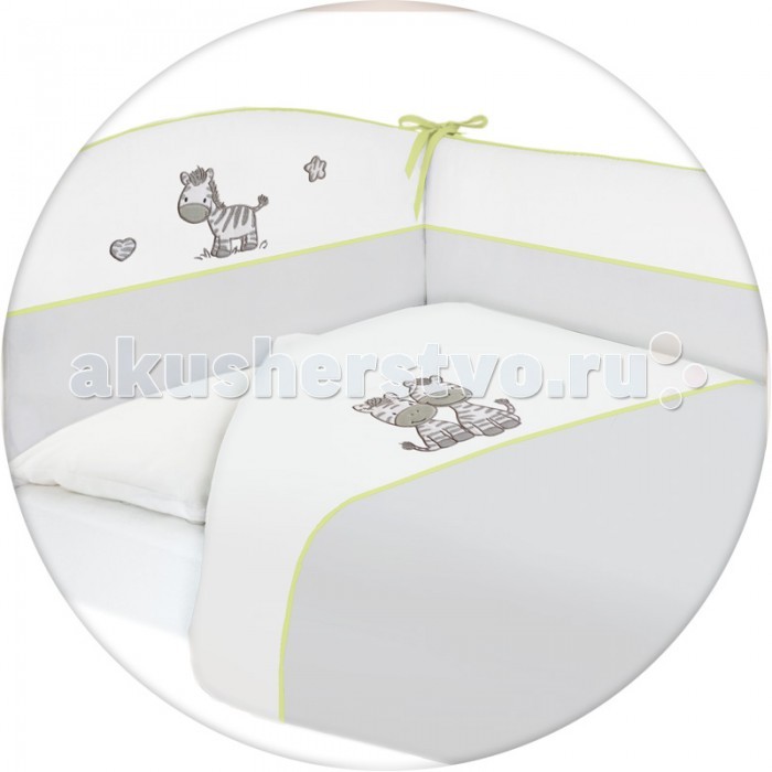 Постельное белье Ceba Baby Zebra с вышивкой (3 предмета)Zebra с вышивкой (3 предмета) Постельное белье Ceba Baby Zebra с вышивкой (3 предмета)Zebra с вышивкой (3 предмета)Постельное белье Ceba Baby Zebra с вышивкой (3 предмета) отвечает самым высоким стандартам качества. Особенности: комплект постельного белья для детской кроватки; ткань: 100% хлопок; комплект украшен нарядной вышивкой; чехол бортика – съёмный на молнии, разрешена машинная стирка в деликатном режиме; все используемые материалы сертифицированы в соответствии с Oeko-Tex® 100, класс I (текстильные изделия для детей). В комплект входят: пододеяльник 100х135 см; наволочка 40х60 см; мягкий бортик 200х32 см.<br>