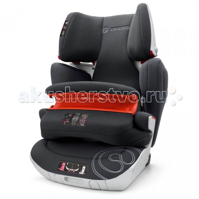 Автокресло Concord Transformer XT ProTransformer XT Pro Автокресло Concord Transformer XT ProTransformer XT ProДетское автокресло Concord Transformer XT Pro имеет длинный период использования, обеспечивает максимальную безопасность вашему ребенку и гарантирует простоту использования. Автокресло Группы 1/2/3 растет вместе с вашим малышом и предлагает много комфорта - с 9 месяцев до 12 лет. При легком нажатии на кнопку можно ступенчато отрегулировать сиденье по высоте и ширине, а также подголовник, идеально настроив размеры в соответствии с ростом и весом вашего ребенка. С 9 месяцев до 3 лет Transformer XT Pro используется со столиком безопасности. Он просто крепится 3-точечным ремнем автомобиля и действует как подушка безопасности для обеспечения дополнительной защиты от ударов. С 3-х лет ваш ребенок пристегивается уже 3-точечным ремнем безопасности в автомобиле. Направляющие ремня безопасности открываются нажатием кнопки, закрытие происходит автоматически. Быстрая и легкая установка автокресла осуществляется с помощью системы Twinfix. Крепкое Isofix-крепление обеспечивает надежную фиксацию автокресла в кузове автомобиля. Все основные функции автокресла Transformer XT Pro регулируются с пневматической (воздушной) поддержкой, которая легко приводится в действие нажатием кнопки. К этим функциям относятся: регулировка подголовника по высоте, регулировка высоты и ширины плечевой защиты, выдвижение Isofix-креплений Twinfix, а также регулировка наклона спинки автокресла. Закрытая со всех сторон форма сиденья обеспечивает оптимальную защиту тела в случае бокового удара. Прочный каркас автокресла Concord Transformer XT Pro с двойным слоем защиты особенно хорошо защищает чувствительные зоны головы и плеч. Эргономичный дизайн сиденья с мягкими подлокотниками обеспечит вашему малышу оптимальный комфорт при каждой поездке. Чехол автокресла изготовлен из дышащей, прочной ткани. При необходимости его можно легко снять и постирать. Все это отвечает самым высоким стандартам качества. Особенности: Подходит для использования с 9 месяцев до 12 лет Вес: от 9 до 36 кг Использование со столиком безопасности: с 9 месяца до 3 лет Без столика: с 3 до 12 лет Вес: 10,5 кг Размеры: Д 45 см х Ш 45 см х В 63-82 см VARIOSIZE SYSTEM: высота подголовника, как и высота и ширина плечевой защиты, одновременно регулируются нажатием кнопки с пневматической поддержкой PROCOMFORT SYSTEM: регулировка спинки осуществляется одним нажатием кнопки с пневматической поддержкой на запираемой воздушной пружине TWINFIX SYSTEM: легкое крепления автокресла к Isofix-пунктам в вашей машине для еще лучшей защиты от боковых ударов; TWINFIX-крепления выдвигаются с помощью нажатия кнопки с пневматической поддержкой на запираемой воздушной пружине DOUBLE LAYER IMPACT PROTECTION: двухслойные стенки оболочки для еще большей защиты от бокового удара Интуитивные направляющие ремня безопасности: открытие с помощью кнопки, автоматическое закрытие Мягкое сиденье с приятным покрытием на чехле, который легко снимается и стирается Эргономичное сиденье Мягкий поролоновый вкладыш Мягкие подлокотники<br>