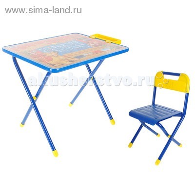 Дэми Набор мебели №1 Король ЛевНабор мебели №1 Король Лев Дэми Набор мебели №1 Король ЛевНабор мебели №1 Король ЛевНабор детской мебели Дэми №1. Король Лев предназначен для детей от 1,5 до 5-ти лет. Это безопасная, удобная мебель, которая компактно складывается и экономит пространство Вашей квартиры. Углы стола и стула мягко закруглены, основу мебели составляет металлический каркас, а форма и габариты соответствуют росту и весу ребенка. С набором детской мебели Дэми №1. Король Лев ребенок будет с удовольствием получать новые знания, тренировать полученные навыки и развивать свои творческие способности! Главное в обучении ребенка – это правильный подход в форме игры, поэтому каждый стол – тематический. В набор входят: Стол: столешница 45 х 60 см, высота стола - 52 см; Стул: высота до сиденья - 30 см, высота спинки - 25,5 см.<br>