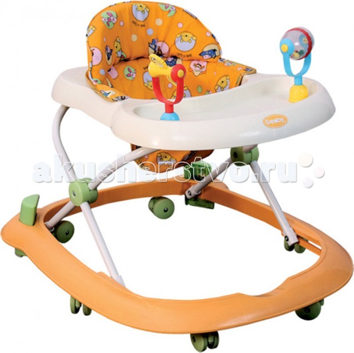 Ходунки Geoby 05XB11705XB117 Ходунки Geoby 05XB11705XB117Ходунки Geoby XB117 используются с 7 до 18 месяцев и весом до 12 кг. - Ходунки имеют 3 положения по высоте. - Мягкое съемное моющееся сиденье. - На ходунках находится столик с яркими игрушками. - Рама ходунков оснащена 6 колесами. - Специальные фиксаторы. - Габаритные размеры: 690*600*530 мм.<br>