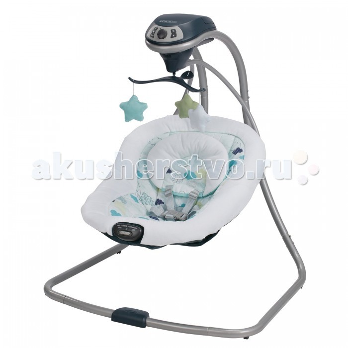 Качели электронные Graco Simple SwaySimple Sway Качели электронные Graco Simple SwaySimple SwayКомфортное укачивание, имитирующее движение укачивания у мамы на руках. Мягкая вибрация. 15 мелодий и звуков природы. 6 скоростей укачивания. Работает от сети. размеры: 97х78х76 см Вес: 8 кг Количество скоростей укачивания: 6 Рекомендовано для детей до 12 месяцев Объем упаковки: 0,06 м³ Максимальный вес ребенка: 13 кг Вес в коробке: 8.7 кг<br>