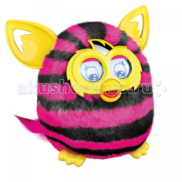 Интерактивная игрушка Furby BoomBoom Интерактивная игрушка Furby BoomBoomИнтерактивная игрушка Hasbro Furby Boom — обладают разумом, а играть с ними можно просто так или в виртуальном мире! Чтобы научить своего Furby Boom вести себя так, как тебе хочется, общайся с ним лично. Только с Furby Boom можно выводить из яиц и выращивать электронных Furblings. Особенности: С помощью приложения для мобильных устройств Furby Boom твой любимец может размножаться. Он будет откладывать яйца, из которых вылупятся маленькие Ферблинги Ты сможешь построить им целый город и украшать их квартиры по своему вкусу Ферби Бум сможет выучить свое имя и мена своих друзей-ферби, с которыми он общается. Еще больше функций и контента в новом Ферби Бум. Новая функция! Чтобы успокоить малыша, простоп оложите его на бок, так он быстрее заснет Furby будут отзываться и на твой голос У Furby есть собственный язык — фёрбийский Характер Furby постоянно меняется и зависит от того, как ты с ним играешь Furby Boom знают смешные слова и фразы, звучащие, например, как «осамсос» (что означает «просто супер») Для работы требуется 4 батарейки 1,5 V AA, в комплект не входят Материал - пластмасса, текстиль<br>