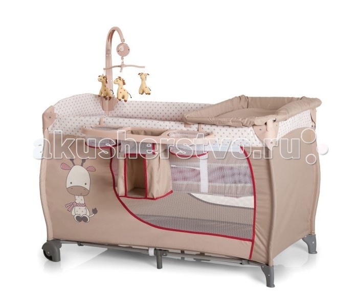 Манеж Hauck Baby CenterBaby Center Манеж Hauck Baby CenterBaby CenterМанеж Baby Center оснащен столиком для пеленания, полкой для вещей, необходимых для пеленания, подвесным уровнем дна для новорожденных, мобилем с мягкими мишками-игрушками – функционально идеальный вариант, если Вы путешествуете с ребенком. Подвесное дно манежа для новорожденных (выдерживает нагрузку до 9 кг) облегчает укладывание и доставание ребенка, предохраняя Вашу спину от перенапряжения. Манеж-кровать Hauck Baby Center оснащена двумя колесиками со стопами, которые позволяют легко перемещать по комнате. Система складывания достаточно проста и в сложенном состоянии Baby Center не занимает много места. Особенности: Для детей с рождения до 3 лет 2 уровня высоты, максимальная нагрузка на верхний уровень - 7 кг Столик для пеленания Музыкальная подвеска с игрушками Боковая панель для принадлежностей Два колеса В комплекте матрасик и сумка для транспортировки Компактно складывается Характеристики: Размеры в разложенном состоянии: 60 x 120 x 80 см Размеры в сложенном состоянии : 80 x 27 x 27 см Размер внутреннего пространства: 120 x 60 см Толщина матраса: 2 см Вес: 14 кг<br>