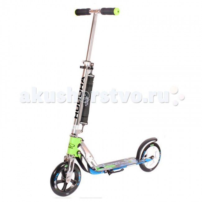 Самокат Hudora Big Wheel 205Big Wheel 205 Самокат Hudora Big Wheel 205Big Wheel 205Самокат Hudora Big Wheel 205 с большими возможностями. Особенности: Рама сделана из высококачественного алюминия серии 6000 (6061), что даёт прекрасную прочность конструкции. Имеются крылья над переднем и заднем колесом, что даёт возможность эксплуатации в ненастную погоду. Превосходный задний фрикционный тормоз - удобен и надёжен. Сверхмощный складной механизм позволяет сложить и разложить самокат без усилий. Анти-шок резиновые накладки удобны для ладоней рук. Регулируемый плечевой ремень позволяет без проблем перенести самокат в нужное Вам место. Для вашей безопасности установлены светоотражатели на руле и деке. Минимальная высота руля: 79 см Максимальная высота руля: 104 см Размер платформы для ноги (ДхШ): 33 х 11 см Длина в разложенном виде: 97 см Материал колес: PU (пенополиуретан) Диаметр переднего колеса: 205 см Диаметр заднего колеса: 205 см Подшипники: Abec - 5 хром Подножка Складной механизм Тормоз задний: step-on brake (наступающего типа)<br>