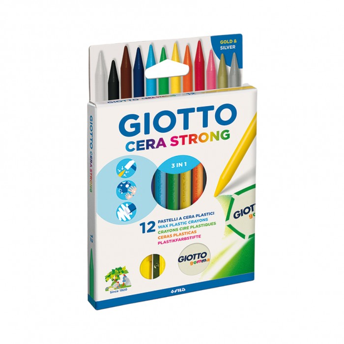 Giotto Cera Strong Восковые с добавленим пластика 12 цветов от Акушерство Giotto Cera Strong Восковые с добавленим пластика 12 цветов от Акушерство