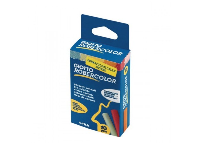 Мелки Giotto robercolor цветные 10 шт.robercolor цветные 10 шт. Мелки Giotto robercolor цветные 10 шт.robercolor цветные 10 шт.Giotto robercolor Мел цветной 10 шт. Мел цветной круглый Giotto robercolor в упаковке 10 мелков, 10 цветов, каждого цвета. Мел для рисования на грифельных досках и асфальте. Рисование цветными мелками отлично развивает мелкую моторику, память и творческую фантазию у детей. Прошли дерматологический контроль. Диаметр мелка 10мм.<br>