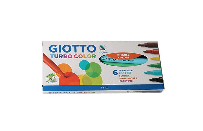 Фломастеры Giotto Turbo Colour 6 цветов 415000 от Акушерство Фломастеры Giotto Turbo Colour 6 цветов 415000 от Акушерство