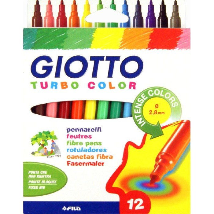 Фломастеры Giotto Turbo Colour 12 цветов 71400 от Акушерство Фломастеры Giotto Turbo Colour 12 цветов 71400 от Акушерство