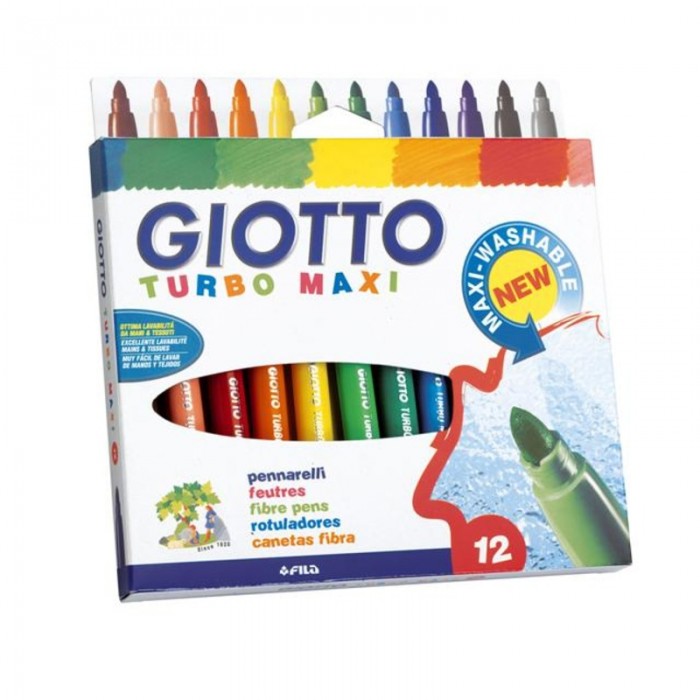 Фломастеры Giotto Turbo Maxi утолщенные 12 цветов 76200 от Акушерство Фломастеры Giotto Turbo Maxi утолщенные 12 цветов 76200 от Акушерство