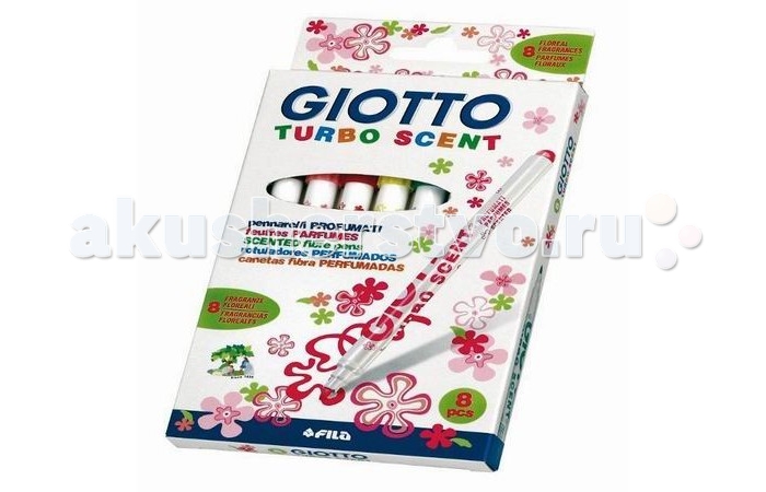 Фломастеры Giotto Turbo Scent ароматизированные 8 цветов от Акушерство Фломастеры Giotto Turbo Scent ароматизированные 8 цветов от Акушерство