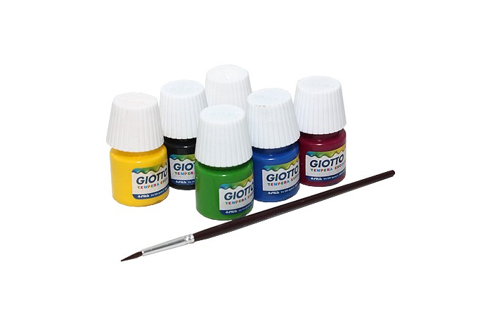Giotto Paint Pot Гуашь 6 цветовPaint Pot Гуашь 6 цветов Giotto Paint Pot Гуашь 6 цветовPaint Pot Гуашь 6 цветовGiotto Paint Pot Гуашь 6 цветов х 25 мл. Краски гуашь в пластмассовых баночках с завинчивающейся крышкой и яркой наклейкой с указанием цвета краски. Упакованы в цветную картонную коробку. Рекомендована для учащихся художественных и общеобразовательных учреждений, а также для дошкольников. Гуашь обладает следующими потребительскими свойствами: насыщенность и чистота цвета, превосходная кроющая способность, хорошая разносимость, равномерность нанесения на поверхность, легкая наполняемость кисти, краски смешиваются между собой, создавая новые чистые оттенки, при высыхании приобретают матово-бархатистую поверхность абсолютно безвредны, соответствуют европейским стандартам безопасности<br>