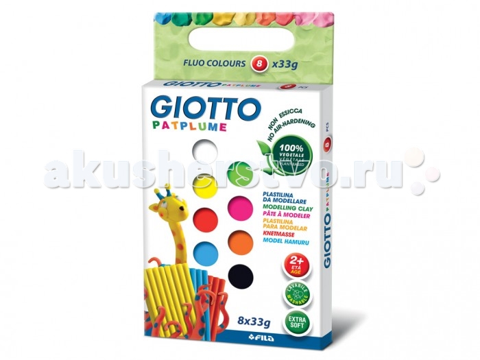 Giotto Patplume пластилин 8 цветов х 33 г флуорисцентные цвета от Акушерство Giotto Patplume пластилин 8 цветов х 33 г флуорисцентные цвета от Акушерство