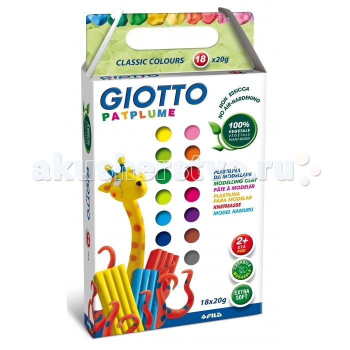 Giotto Patplume пластилин 18 цветов х 20 г от Акушерство Giotto Patplume пластилин 18 цветов х 20 г от Акушерство