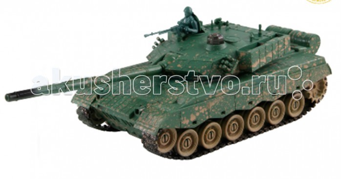 Yako Радиоуправляемый танк ZTZ-96A 1:24Радиоуправляемый танк ZTZ-96A 1:24 Yako Радиоуправляемый танк ZTZ-96A 1:24Радиоуправляемый танк ZTZ-96A 1:24Радиоуправляемый танк YAKO ZTZ-96A может не просто перемещаться в пространстве, он и стрелять из автоматической пневматической пушки. Особенности: Масштаб 1:24 Частота 27 МГц. Пушка с инфракрасным излучаетелем. Радиус действия пульта -12 м. Радиус передачи ИК сигнала - 8 м. Время работы 15-20 минут. Время зарядки - 4 часа. Скорость танка - 6 км/ч. Демо режим. Функция автоотключения. Имитация отката при выстреле. Движение танка во все стороны. Поворот башни на 320 градусов. Подъём на наклонную поверхность при угле наклона - до 45 градусов. Питание танка от аккумулятора (в комплекте) Ni Cd 600 mAh 4,8V. Питание пульта управления - от 2-х батареек типа АА (нет в комплекте).<br>