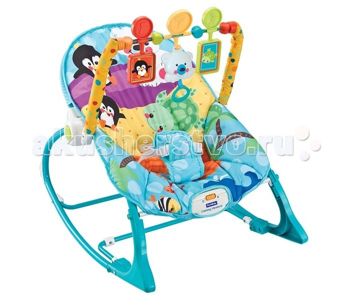 FitchBaby Кресло-качалка с игрушками и вибрацией Infant-To-Toddler Rocker 8815Кресло-качалка с игрушками и вибрацией Infant-To-Toddler Rocker 8815 FitchBaby Кресло-качалка с игрушками и вибрацией Infant-To-Toddler Rocker 8815Кресло-качалка с игрушками и вибрацией Infant-To-Toddler Rocker 8815Fitch Baby Кресло-качалка с игрушками и вибрацией Infant-To-Toddler Rocker 8815 Это удобное кресло-качалка подойдёт как для сна, так и для игр. Оно абсолютно безопасно и просто в использовании. Комфортная ортопедическая спинка, позволяющая находиться в правильном положении. Массажный (вибро) режим обеспечит малышу спокойный и сладкий сон. Чехол кресла-качалки без труда снимается и стирается, что позволяет поддерживать гигиену на необходимом уровне. Существует два положения: лёжа и полусидя. Второй вариант особенно подойдёт для игр с подвесными игрушками, среди которых есть и музыкальная, которую легко будет запустить даже малышу – достаточно просто за неё потянуть. При желании их можно снять вместе с дугой. Для работы блока вибрации требуется одна батарейка типа D (LR20), а для музыкальной игрушки необходимо две батарейки LR44. Батарейки в комплект поставки НЕ входят. Особенности: Блок вибрации - поможет расслабиться и заснуть Трехточечные ремни безопасности - помогут избежать неприятностей Съемная дуга с тремя игрушками, одна из которых - музыкальная По мере роста малыша шезлонг можно трансформировать в кресло-качалку. Для этого достаточно убрать фиксаторы на ножках Возможность фиксации режима качалки Максимальный вес 18 кг.<br>