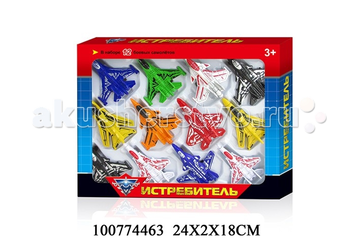 S+S Toys Набор Самолетов B246025Набор Самолетов B246025 S+S Toys Набор Самолетов B246025Набор Самолетов B246025Набор Самолетов B246025 состоит из 12 маленьких самолетов разного цвета, изготовленных из нетоксичного пластика, с нанесенными на корпус контрастными рисунками. Этот набор самолетов можно использовать для игры дома и на улице с друзьями, придумывая различные сюжеты для игры и развивая таким образом фантазию. Подвижная игра с участием самолетов с инерционным механизмом помогает так же развивать ловкость, координацию движений и сноровку, способствует общефизическому развитию ребенка.<br>