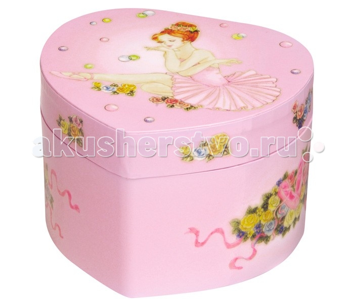 Trousselier Музыкальная шкатулка в форме сердца Ballerina In Pink TutuМузыкальная шкатулка в форме сердца Ballerina In Pink Tutu Trousselier Музыкальная шкатулка в форме сердца Ballerina In Pink TutuМузыкальная шкатулка в форме сердца Ballerina In Pink TutuКрасивая музыкальная шкатулка Ballerina In Pink Tutu с отделениями для хранения драгоценностей и крутящейся под музыку фигуркой балерины. Выполненная из дерева, имеет небольшое зеркальце внутри. Каждая девочка будет в восторге! Не забываемый подарок на день рождения! Когда шкатулка открывается, играет приятная классическая мелодия (SERENADE - F.P. SCHUBERT) Размер: 15 х 15 х 8.6 см Поставляется в подарочной коробке Trousselier. Французский бренд Trousselier вот уже более 40 лет создает уникальные коллекции детских игрушек, товаров для дома и интерьера. Вся продукция изготовлена из натуральных материалов с соблюдением высоких европейских стандартов качества.<br>