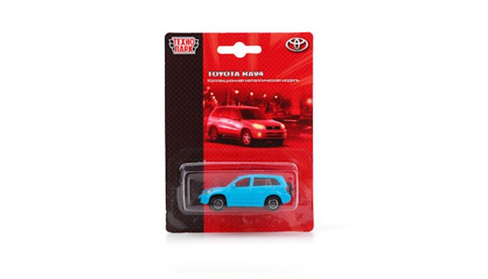 Технопарк Машина металлическая Toyota RAV 4 TOP608BМашина металлическая Toyota RAV 4 TOP608B Технопарк Машина металлическая Toyota RAV 4 TOP608BМашина металлическая Toyota RAV 4 TOP608BТехнопарк Машина металлическая Toyota RAV 4 7,5 см в коробке в блистере УП-48 шт. Коллекционные машины бренда Технопарк станут отличным подарком для юного исследователя мира техники. Модель выполнена из высококачественного металла. Замечательная машинка от торговой марки Технопарк станет прекрасным дополнением коллекции автомобилей вашего ребенка. Игрушка выполнена с высокой степенью детализации, в точности повторяя суперкар марки Toyota RAV 4. Модель имеет металлический корпус, дополненный пластиковыми элементами. Прозрачные стекла позволяют детально изучить салон суперкара. Миниатюрная копия спортивного автомобиля порадует как ребенка, так и взрослого коллекционера.<br>