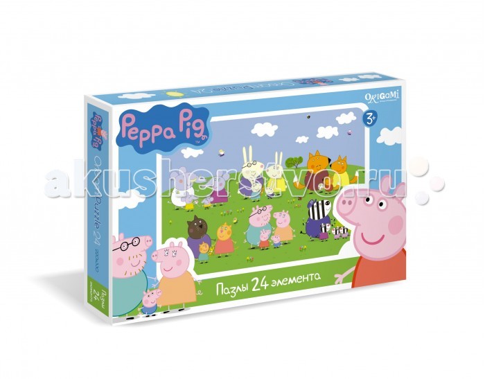 Origami Peppa Pig Пазл 01570 (24 элемента)Peppa Pig Пазл 01570 (24 элемента) Origami Peppa Pig Пазл 01570 (24 элемента)Peppa Pig Пазл 01570 (24 элемента)Origami Peppa Pig Пазл 01570 (24 элемента). Пазл Peppa Pig на 24 деталей. Пазл за пазлом ребёнок будет узнавать о весёлых приключениях Свинки Пеппы. Составление пазла станет развивающим досугом для малыша, т.к. тренирует пространственное мышление, моторику рук, а так же подарит хорошее настроение.<br>