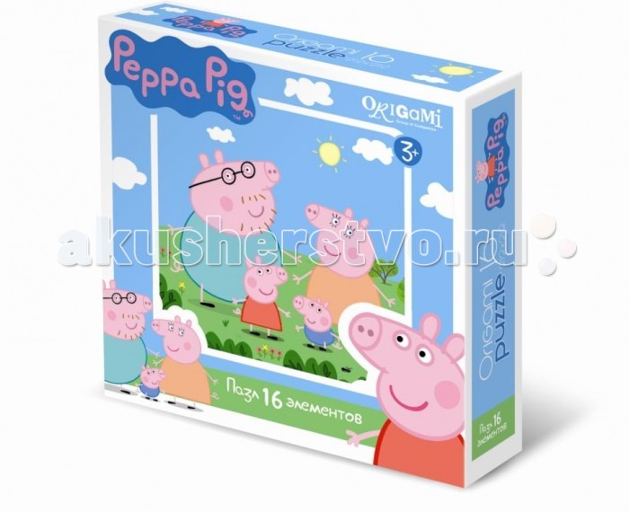 Origami Peppa Pig Пазл 01576 (16 элементов)Peppa Pig Пазл 01576 (16 элементов) Origami Peppa Pig Пазл 01576 (16 элементов)Peppa Pig Пазл 01576 (16 элементов)Origami Peppa Pig Пазл 01576 (16 элементов). Пазл Peppa Pig на 16 деталей. Пазл за пазлом ребёнок будет узнавать о весёлых приключениях Свинки Пеппы. Составление пазла станет развивающим досугом для малыша, т.к. тренирует пространственное мышление, моторику рук, а так же подарит хорошее настроение.<br>