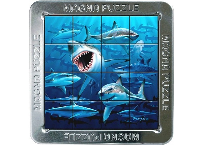 Magna 3D пазл Акулы3D пазл Акулы Magna 3D пазл Акулы3D пазл АкулыMagna 3D пазл Акулы. Magna Puzzle - это магнитный пазл с трехмерным эффектом. Картинка на деталях меняется в зависимости от угла, под которым вы на нее смотрите. Ваша задача - соединить детали в правильном порядке и получить целостное изображение. Красивый пазл с изображением хищных акул имеет одну отличительную особенность в виде объемного изображения. Это добавляет сложность во время сборки, но очень сильно затягивает в это увлекательное занятие. Пазл удобно собирается на крышке коробки, для сборки есть специальная выемка. На каждой части пазла имеется магнит, который без проблем притягивается в крышке от пазла для более удобной сборки.<br>