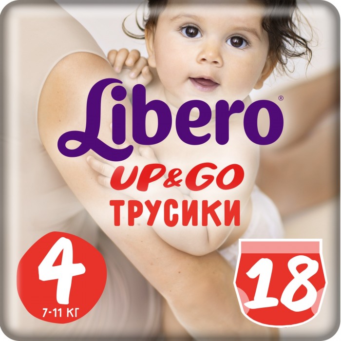 Libero Подгузники-трусики Up&Go (7-11 кг) 18 шт.Подгузники-трусики Up&Go (7-11 кг) 18 шт. Libero Подгузники-трусики Up&Go (7-11 кг) 18 шт.Подгузники-трусики Up&Go (7-11 кг) 18 шт.Вес ребенка: 7-11 кг Кол-во в упаковке: 18 шт. Японская коллекция подгузников-трусиков Libero Up & Go создана специально для Ваших малышей на японских производственных линиях. Стильные модели от Libero сочетают в себе японские качество и дизайн, а также невероятный комфорт. Сделаны в форме трусов и предназначены для активных малышей. Они очень тонкие, быстро и надежно впитывают влагу, что позволяет носить их как нижнее белье в любое время суток. Для того, чтобы сменить трусики, достаточно просто разорвать их по боковым швам, что очень удобно. Внимание! Дизайн упаковки и самих трусиков зависит от поставки!<br>