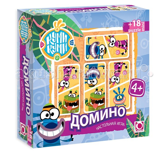 Origami Куми-Куми Настольная игра Домино + пазл (18 элементов)Куми-Куми Настольная игра Домино + пазл (18 элементов) Origami Куми-Куми Настольная игра Домино + пазл (18 элементов)Куми-Куми Настольная игра Домино + пазл (18 элементов)Origami Куми-Куми Настольная игра Домино + пазл (18 элементов). Настольная игра Домино - увлекательная и очень интересная игра, которая учит ребёнка думать, логически размышлять и анализировать. Игра направлена на развитие внимания, образного восприятия и зрительной памяти. А трое друзей: Юси, Джуга и Шумадан в забавных сюжетах о своих приключениях, сделают игру яркой и занимательной. Размер пазла 15,3 х 7,8 см<br>