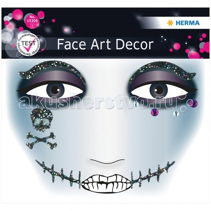 Herma Наклейки для лица 12х12.7 см Face Art PiratНаклейки для лица 12х12.7 см Face Art Pirat Herma Наклейки для лица 12х12.7 см Face Art PiratНаклейки для лица 12х12.7 см Face Art PiratHerma Наклейки для лица 12х12.7 см Face Art Pirat Face Art (фэйс арт) – это новое направление творчества и искусства. Face Art нравится людям, любящим оригинальность и необычность в жизни. Face Art décor от Herma - это серия наклеек для фэйс арта с наиболее популярными мотивами. Face Art décor от Herma гламурно, стильно и ярко! Прошел дерматологические испытания. Материал – пленка Размер листа – 128 х 120 мм Количество листов – 1 Многоразовые – нет<br>