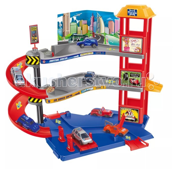 Dave Toy Игровой набор Парковочная башня с 3 машинкамиИгровой набор Парковочная башня с 3 машинками Dave Toy Игровой набор Парковочная башня с 3 машинкамиИгровой набор Парковочная башня с 3 машинкамиСпешите приобрести невероятно красивый и функциональный игровой набор Парковочная башня с 3 машинками от компании Dave Toy! Парковка имеет три уровня и множество съездов и заездов для машинок. Красная башня с желтой крышей соединяет все три уровня парковки. Мостики для въезда и выезда поднимаются. В комплекте с парковкой идут 3 машинки белого, черного и красного цветов. Сама парковка выполнена в приятных красных, синих, желтых и серых цветах. Играя в этот игровой набор, ребенок сможет весело проводить свое время как один, так и в компании сверстников. Все детали игрового набора выполнены из качественного безопасного для детей материала. В комплекте машинки с пластиковым корпусом, лист наклеек и инструкция. Длина машинки 6 сантиметров. Рекомендуемый возраст: от 3 лет.<br>