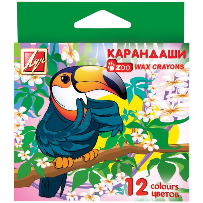 Луч Мелки восковые Zoo 12 цветовМелки восковые Zoo 12 цветов Луч Мелки восковые Zoo 12 цветовМелки восковые Zoo 12 цветовКарандаши восковые Zoo изготовлены на основе полимерных восков. Имеют удобную шестигранную форму. Размер карандашей 8*90мм. Картонная упаковка оснащена европодвесом. Предназначены для рисования и письма по бумаге, картону.<br>