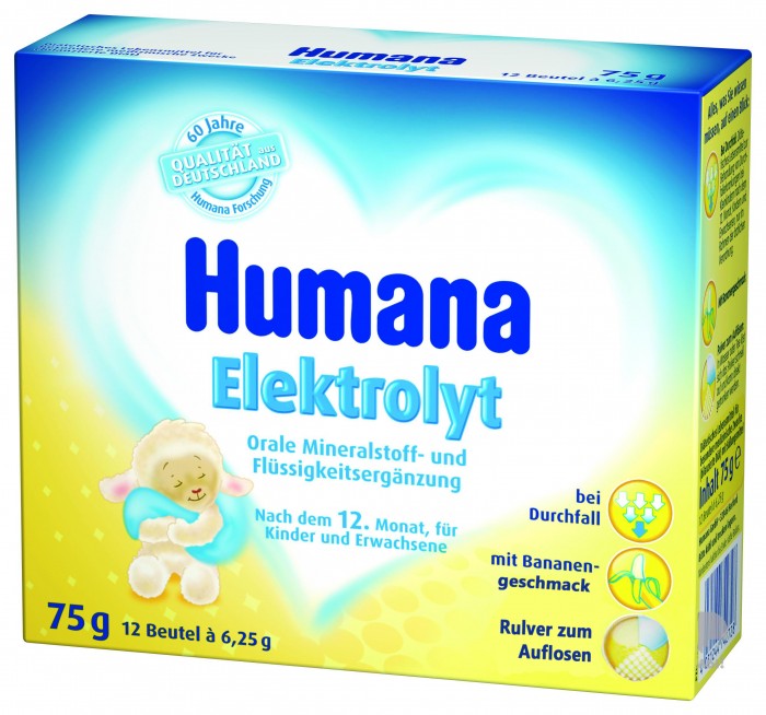 Чай Humana Электролит Банан с 12 мес 6,25 г х 12 пак.