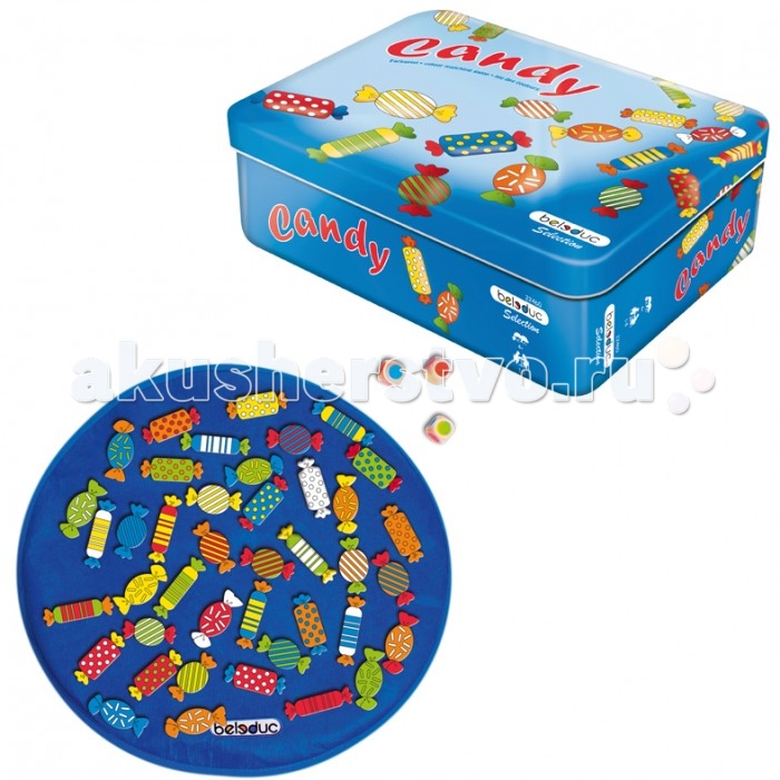 Beleduc Развивающая игра Конфеты 22460Развивающая игра Конфеты 22460 Beleduc Развивающая игра Конфеты 22460Развивающая игра Конфеты 22460Развивающая игра Конфеты 22460 Beleduc Легендарная игра из коллекции Избранное отличается сочными цветами и новой упаковкой. В процессе игры ребенок изучает цвета, развивает наблюдательность. Для игры используются 3 кубика с цветными символами. В зависимости от выпавшей цветовой комбинации игроки выбирают конфеты с соответствующей расцветкой. Существует 3 варианта ведения игры. Включает 45 деталей: 41 фигура в форме конфеты (70х25 мм), 1 игровое поле (450 мм) из текстиля, 3 кубика. Материал - береза. Все детали выполнены из высококачественных материалов, совершенно безопасных для маленьких детей. Игры Beleduc идеально подходят для начального развития детей, задолго до того, как они идут в школу, но и просто для интересного времяпрепровождения. Игры Beleduc идеально подходят для совместной игры родителей и детей. Некоторые игры очень понравятся взрослым, которые с удовольствием втянутся в процесс игры.<br>