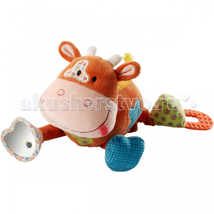 Подвесная игрушка Lilliputiens Корова ВикиКорова Вики Подвесная игрушка Lilliputiens Корова ВикиКорова ВикиМузыкальная подвесная игрушка Lilliputiens Корова Вики. Музыкальная шкатулка Вики - это целая революция! Корова Вики издает множество звуков, способствует развитию тактильных ощущений и зрительного восприятия. Музыкальная игрушка Вики много чего умеет и она оснащена кольцом-прорезывателем. А когда наступает время сна, осторожно потяните за копытце коровы - и как по взмаху волшебной палочки начнет играть музыка.<br>