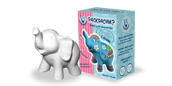 Игрографика Керамическая фигурка СлоникКерамическая фигурка Слоник Игрографика Керамическая фигурка СлоникКерамическая фигурка СлоникРаскраска Игрографика Керамическая фигурка Слоник в цветной картонной коробке предназначена для детей от 5 лет. Раскрасить слоника можно любыми красками или карандашами, а при желании игрушку можно помыть водой и раскрасить заново.<br>
