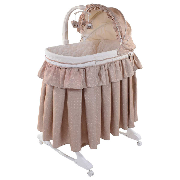 Колыбель Simplicity 3060 TFS3060 TFS Колыбель Simplicity 3060 TFS3060 TFSКолыбель Simplicity 3060 TFS с электронной системой укачивания, колыбельными мелодиями и подвесными игрушками. С длинной юбкой. Съемная электронная карусель с подвесными игрушками и мерцающими огоньками Электронный блок с вибрационной системой и колыбельными мелодиями В комплект входит дистанционный пульт для управления каруселью, вибрацией и музыкой на расстоянии Мягкая подсветка для проверки малыша ночью Удобный матрасик с простынкой Подвесные мягкие игрушки для развлечения малыша Пять регулируемых уровней высоты Большая корзина для хранения вещей или игрушек С помощью легко убираемых колес трансформируется в качалку Легко снимающиеся для чистки части из ткани Может использоваться в прикроватном варианте Может трансформироваться в удобный пеленальный столик В комплекте идет пульт Вес: 8 кг Размер колыбели: 80 x 43 x 24 см Высота от пола до 1 уровня: 60 см, до 5 уровня: 80 см Габариты упаковки: 49 x 89 x 15,5 см<br>