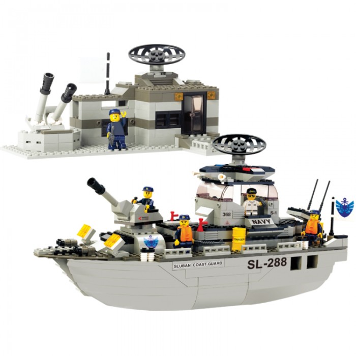 Конструктор Sluban BOX Военный корабль Navy M38-B0122R (449 элементов)BOX Военный корабль Navy M38-B0122R (449 элементов) Конструктор Sluban BOX Военный корабль Navy M38-B0122R (449 элементов)BOX Военный корабль Navy M38-B0122R (449 элементов)Конструктор Sluban BOX Военный корабль Navy M38-B0122R (449 элементов). Сборная модель, состоящая из 449 деталей, которая станет не только занимательным развлечением для ребенка, но и окажет помощь в развитии таких необходимых навыков, как усидчивость, терпение и сосредоточенность. Красочные детали для сборки без особого труда скрепляются между собой, прочно держатся и которые можно собирать и разбирать многократно. Конструктор познакомит ребенка с определениями цвета и формы, даст начальные представления о конструировании, а также научит понимать различие между не подходит и подходит.<br>