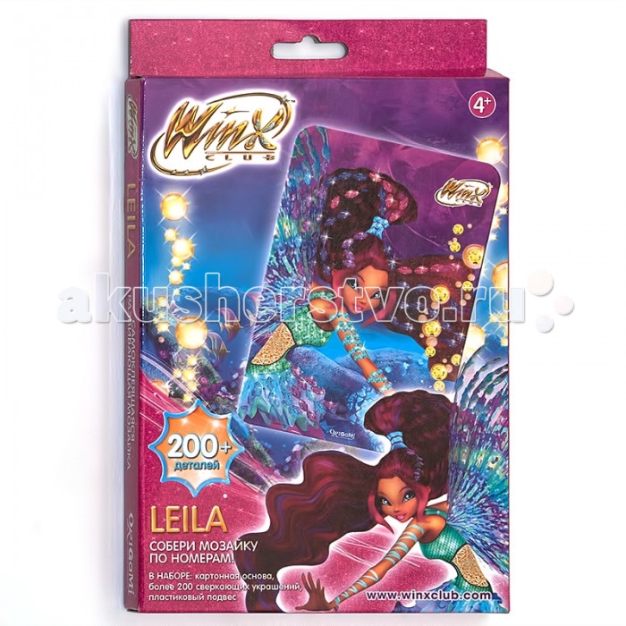 Чудо-творчество Мозаика сингл Winx ЛейлаМозаика сингл Winx Лейла Чудо-творчество Мозаика сингл Winx ЛейлаМозаика сингл Winx ЛейлаЧудо-творчество Мозаика сингл Winx Лейла позволяет создать эффектную голографическую картинку без ножниц и клея! В Комплекте: более 200 самоклеящихся сверкающих украшений пластиковый подвес<br>