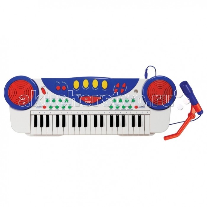 Музыкальная игрушка SS Music Синтезатор с микрофоном My First Musical Keyboard 11041Синтезатор с микрофоном My First Musical Keyboard 11041 Музыкальная игрушка SS Music Синтезатор с микрофоном My First Musical Keyboard 11041Синтезатор с микрофоном My First Musical Keyboard 11041Музыкальная игрушка SS Music Синтезатор с микрофоном My First Musical Keyboard 11041. Для развития музыкального таланта и проявления творческих способностей, предлагаем вашему вниманию детский синтезатор, который имеет дополнительные мелодии и инструментальные звуки. Компактный синтезатор не займет дома много места, поэтому его очень удобно использовать в качестве домашнего музыкального инструмента. Яркий синтезатор оснащен функцией записи и воспроизведения, а так же очень прост в использовании, в следствие чего Вашему ребенку не составит труда приобщиться к миру музыки, при этом обогатив внутренний мир.<br>