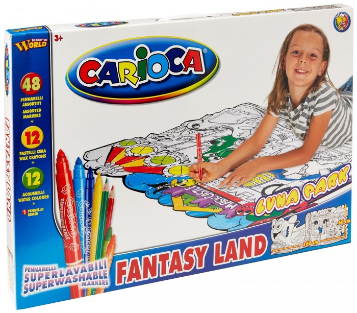 Carioca Набор для рисования LUNA PARK 73 предметаНабор для рисования LUNA PARK 73 предмета Carioca Набор для рисования LUNA PARK 73 предметаНабор для рисования LUNA PARK 73 предметаНабор для рисования LUNA PARK 73 предмета - прекрасный набор для творчества, который обязательно понравится юным художникам. Набор может стать отличным подарком на детский праздник. В наборе: 2 трафарета для раскрашивания размером 60х160 см 48 смываемых фломастеров 12 восковых карандашей 12 акварельных красок кисточка<br>