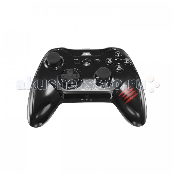 Mad Catz PC Геймпад Micro C.T.R.L.R Bluetooth Gamepad беспроводнойPC Геймпад Micro C.T.R.L.R Bluetooth Gamepad беспроводной Mad Catz PC Геймпад Micro C.T.R.L.R Bluetooth Gamepad беспроводнойPC Геймпад Micro C.T.R.L.R Bluetooth Gamepad беспроводнойЛёгким движением руки телефон превращается… в игровую консоль! Старые добрые кнопки для мобильного гейминга Наш большой опыт в области создания контроллеров для игровых консолей позволил нам разработать идеальный многоплатформенный геймпад для тех, кто предпочитает игры на мобильных устройствах и микроконсолях. Мобильный геймпад Mad Catz Micro C.T.R.L. R оснащен привычными для геймпада элементами управления — командными кнопками, курками, крестовиной (D-pad) и аналоговыми стиками — и позволяет в полной мере задействовать возможности мобильного телефона для игры дома или в пути. С помощью скачиваемого приложения Mad Catz можно настроить различные профили и параметры, что позволяет использовать геймпад Micro C.T.R.L.R с огромным списком игр. Программное обеспечение Mad Catz Micro C.T.R.L.R для мобильных устройств и ПК Продукты серии GameSmart поставляются с интуитивно понятным программным обеспечением, которое позволяет получить максимум удовольствия от вашей новой покупки. После установки приложение Mad Catz для Android позволяет следить за уровнем заряда батареи, настраивать параметры работы в режиме мыши, а также назначения кнопок. Три режима - полный контроль Режим ПК обеспечивает совместимость с компьютерами ПК и Mac, режим GameSmart управляет устройствами на платформе Android, в том числе микро-консолью M.O.J.O. А в режиме мыши контроллер эмулирует управление мышью для устройств, подключенных через Bluetooth, посредством назначения навигационной функции левому аналоговому стику и командным кнопкам. Встроенные элементы управления мультимедиа Очень удобный набор мультимедийных кнопок, расположенных непосредственно на лицевой части контроллера, обеспечивает дистанционное управление мультимедийными функциями. Теперь так просто запустить или остановить воспроизведение фильма, перейти к следующей композиции и быстро отрегулировать громкость. Возьми с собой в дорогу Устали от сенсорного управления и хотите получить функциональность полноценного консольного контроллера? Micro C.T.R.L.R станет идеальным решением. Съемное регулируемое крепление позволяет установить ваш смартфон непосредственно на мобильный геймпад Micro C.T.R.L.R. (Минимальная ширина смартфона или коммуникатора - 58.6 мм (2.3 дюйма); максимальная ширина - 80.5 мм (3.17 дюйма)). Низкое энергопотребление Благодаря использованию новой технологии Bluetooth геймпад Micro C.T.R.L.R превосходно экономит энергию. Поставляемые в комплекте батарейки AAA обеспечивают до 40 часов непрерывной работы устройства (компьютерные игры, приложения и мультимедиа). Технология GameSmart. Твое устройство. Твоя игра. Где угодно. Современная гостиная — это маленький центр развлечений для семьи и друзей. Но управление потоком мультимедиа, просмотр веб-сайтов, навигация по меню и ввод текста могут представлять трудности, особенно если под рукой нет подходящего гаджета. Благодаря технологии Bluetooth продукция GameSmart решает проблему управления множеством мультимедийных устройств. GameSmart обеспечивает практически универсальную совместимость с компьютерами Mac и ПК, смартфонами на Android и Windows Phone, а также ноутбуками, планшетами и смарт-телевизорами. Когда один продукт совместим с большим количеством разных устройств, вы будете спокойны, зная, что покупка очередного девайса не потребует дополнительных расходов и он отлично впишется в налаженную систему. Отличное дополнение к M.O.J.O. и Fire TV Занимая центральную позицию в экосистеме GameSmart, микро-консоль M.O.J.O. делает ваши любимые мобильные игры еще лучше. Дополнительный контроллер Micro C.T.R.L.R прекрасно подойдет для режима многопользовательской игры и позволит играть на M.O.J.O. вместе с друзьями. Как известно, устройство Amazon Fire TV совместимо с игровыми контроллерами, которые поддерживают Bluetooth HID. Поскольку Micro C.T.R.L.R тоже поддерживает этот профиль, он представляет собой превосходный полноразмерный контроллер для Fire TV. Комплектация: Мобильный геймпад Micro C.T.R.L.R Съемное регулируемое крепление 2 батареи AAA Системные требования: Android: 3.0 или более поздняя версия ПК: Windows 8.1, 8, 7 и Vista Mac: OS X 10.8 или более поздняя версия Смарт-устройства: любое устройство с поддержкой HID и Bluetooth 3.0 и более поздней версии версии<br>