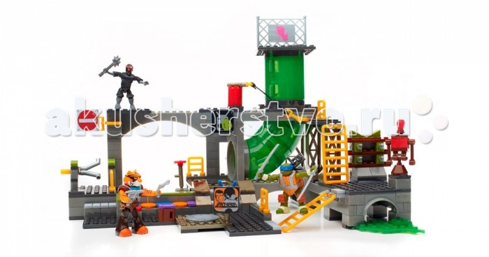 Конструктор Mega Bloks Mattel Черепашки-Ниндзя: Логово злодеев (342 детали)
