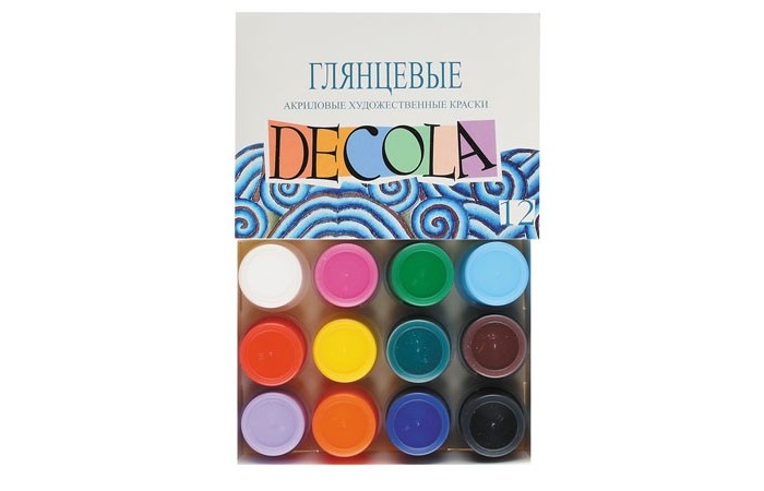 Decola Акрил глянцевый 12 цветов банка 20 млАкрил глянцевый 12 цветов банка 20 мл Decola Акрил глянцевый 12 цветов банка 20 млАкрил глянцевый 12 цветов банка 20 млDecola Акрил глянцевый 12 цветов банка 20 мл Характеристики: тип - краски акриловые Глянцевые, количество цветов - 9, объем - 20 мл, предназначение - для художественных и декоративно-оформительских работ на различных типах поверхностей, фасовка - банка.<br>