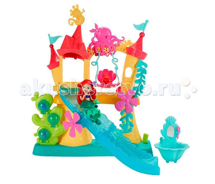 Hasbro Disney Princess Замок Ариель для игры с водойDisney Princess Замок Ариель для игры с водой Hasbro Disney Princess Замок Ариель для игры с водойDisney Princess Замок Ариель для игры с водойHasbro Disney Princess Замок Ариель для игры с водой подарит массу радости и удовольствия Вашему ребёнку. Особенности: Присоединяйся к огненно-рыжей красавице русалочке и ее другу, крабу Себастьяну - отправляйся в волшебный замок Ариэль и порезвись, катаясь с водной горки! В набор входит замок с горкой и качелями, изящный умывальник, а также фигурка Ариэль и Себастьяна. Кроме того, у девочки появится возможность самостоятельно декорировать фигурку русалочки: для этого в комплект также входят различные аксессуары. С набором можно играть в ванной - тогда купание станет веселее!<br>