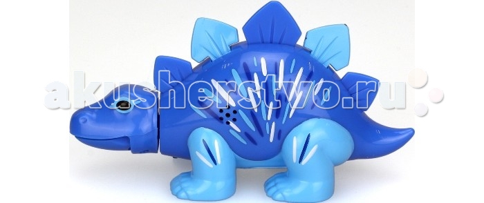Интерактивная игрушка Silverlit DigiFriends Динозавр SimonDigiFriends Динозавр Simon Интерактивная игрушка Silverlit DigiFriends Динозавр SimonDigiFriends Динозавр SimonDigiFriends Динозавр Simon– интересный и яркий подарок для всех детей от 3 до 7 лет! Основная особенность интерактивных игрушек: они реагируют на действия ребёнка музыкальными звуками, речью или движением, неизменно вызывая детское восхищение! Новинка 2016 – игрушка «Динозавр Simon». Маленький тираннозавр Терри издаёт более 55 различных звуков: музыкальные мелодии и рычание настоящего динозавра. Голова и хвост игрушки забавно двигаются, а пасть открывается в такт звукам. Описание игрового набора: 1 динозаврик DigiDinos сине-голубого цвета. Корпус игрушки украшает забавный разноцветный узор. Как активировать DigiDinos? Очень просто! Подуть на мордочку в течение 3-х секунд Хлопнуть в ладоши рядом с динозавриком Подарите малышу несколько игрушек этой серии, выбирайте один из двух режимов - «соло» или «хор». Включите динозавров по очереди и расположите их в 5-10 см друг от друга. В каждую игрушку встроен сенсорный датчик, позволяющий им «слышать» своих сородичей. Первый включенный динозаврик будет солистом – остальные будут вторить его пению и движениям. Такой концерт приведет любого ребенка в восторг и будет развлекать изо дня в день! Дополнительно в комплект входят: 3 батарейки AG13 / LR44. Все животные серии DigiFriends выполнены из высококачественного пластика, имеют продолжительный срок службы и всегда вызывают яркие эмоции у малыша. Продукция сертифицирована, экологически безопасна для ребенка, использованные красители не токсичны и гипоаллергенны.<br>