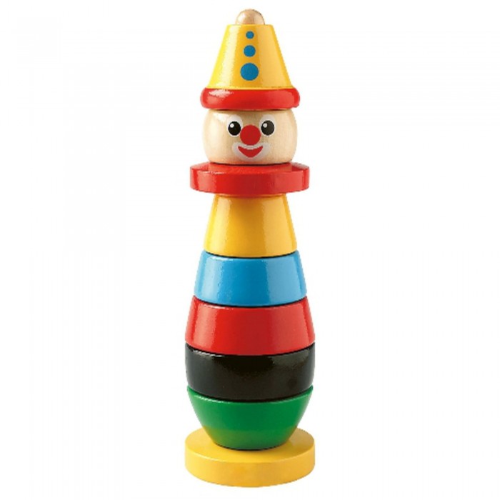 Деревянная игрушка Brio Пирамидка клоун 30120